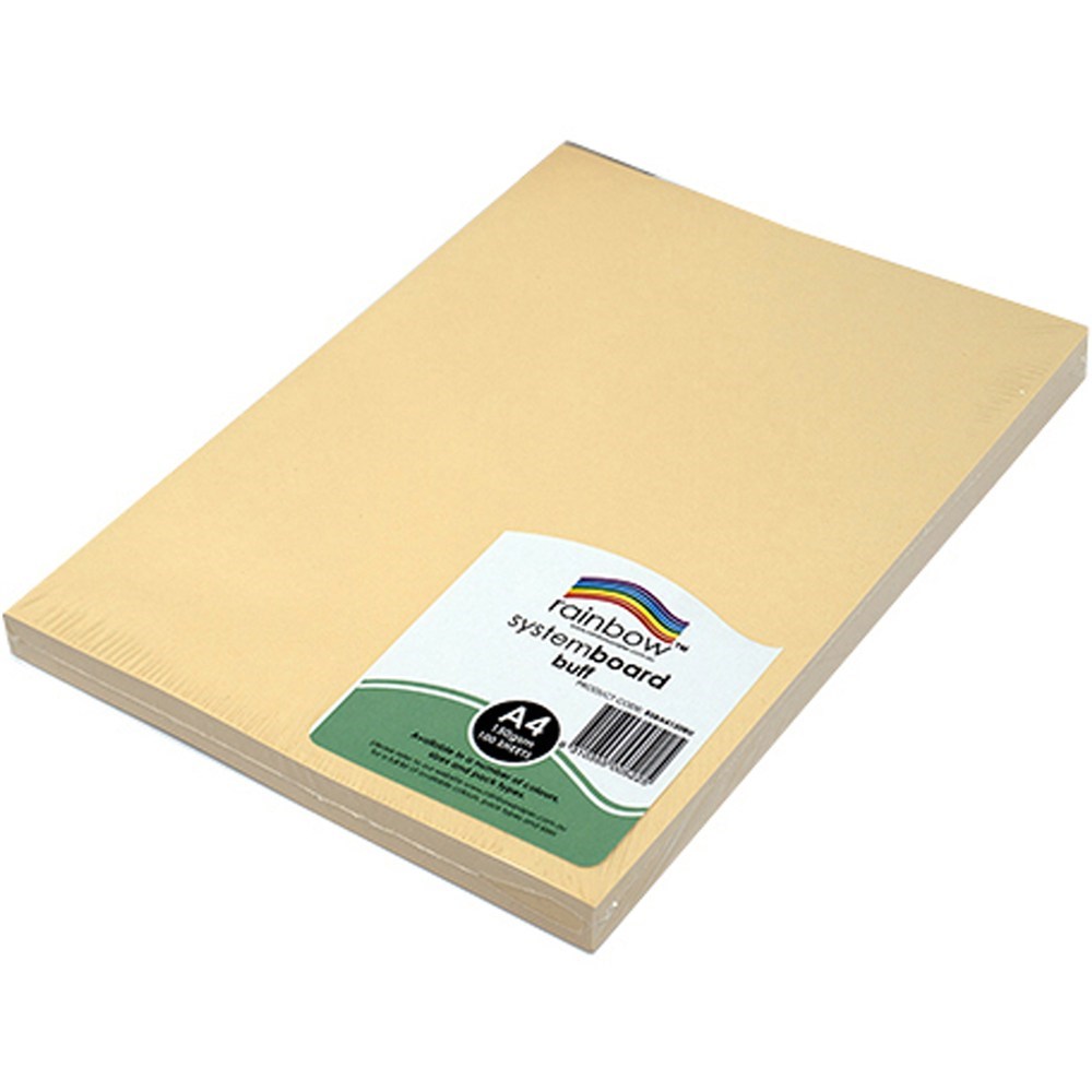 Paper Rainbow System Board Gsm A Buff Pack Of Office Mart