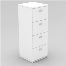 OM FILING CABINET 4 DRAWER W468 x D510 x H1320mm White