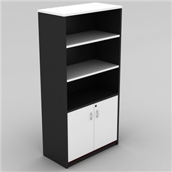 OM CABINET W900 x D450 x H1800mm White Charcoal