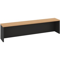 OM DESK HOB W1800 x D300 x H380mm Beech Charcoal