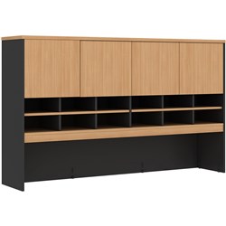 OM HUTCH W1800 x D370 x H1080mm Beech Charcoal