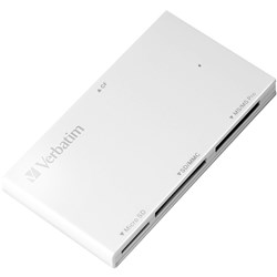 VERBATIM 4 IN 1 CARD READER White USB 3.0