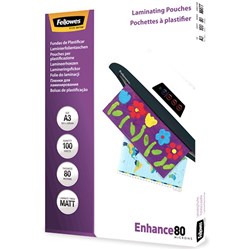 FELLOWES IMAGELAST A3 MATTE Laminating Pouch 80 Micron Pack of 100