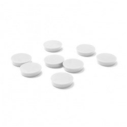 VISIONCHART GLASSBOARD SUPER MAGNETS 30mm White Pack of 5