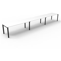 DELUXE RAPID INFINITY 1 SIDED WORKSTATION 3 PERSON 4500Wx 750Dx730mmH NW/BL Profile Leg