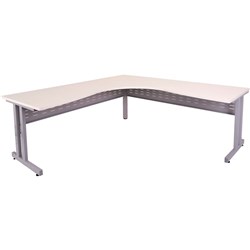 CLEG CORNER WORKSTATION 1800W x 1800W x 700D x 730mmH Natural White
