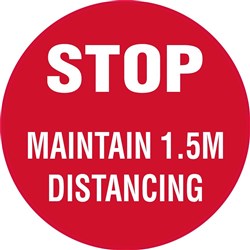 Brady Floor Marker STOP MAINTAIN 1.5M Red/White 440mm Dia