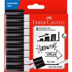 Faber-Castell Connector Marker Whiteboard assorted pack of 8