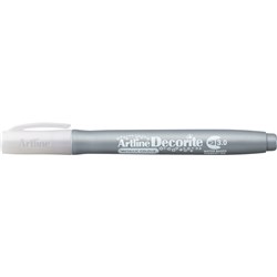 Artline Decorite Markers 3.0mm Chisel Metallic Silver Pack Of 12