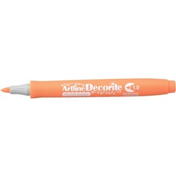 Artline Decorite Markers 1.0mm Bullet Pastel Orange Pack Of 12