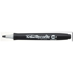 Artline Decorite Markers 3.0mm Chisel Standard Black Pack Of 12