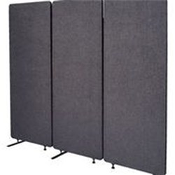 Visionchart ZIP Acoustic Divider Screen 3 Panel Graphite