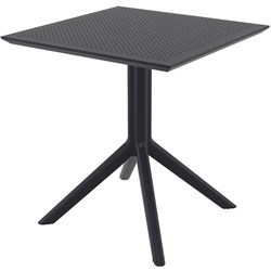 Sky Indoor Outdoor Cafe Table UV Stabilised Polypropylene 740Hx700Wx700Dmm Black