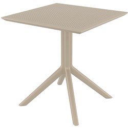 Sky Indoor Outdoor Cafe Table UV Stabilised Polypropylene 740Hx700Wx700Dmm Taupe