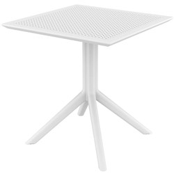 Sky Indoor Outdoor Cafe Table UV Stabilised Polypropylene 740Hx700Wx700Dmm White