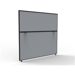 Shush 30 Desk Divider Screens 1200Hx1200W Black Frame Grey Pinnable Fabric