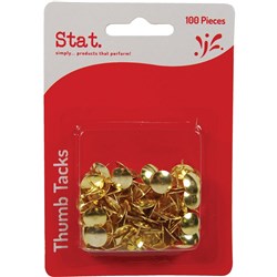 Stat Thumb Tacks Pack of 100 Gold