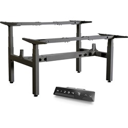 Infinity Electric Height Height Adjustable Desk Frame 3 Stage Leg 4 Motor Black