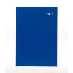 Collins Essential Diary 2025 A4 DAY TO PAGE BLUE