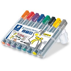 Staedtler Lumocolor Flipchart Marker 356 Wallet of 8 assorted colours