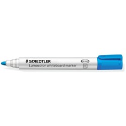 Staedtler Lumocolor Whiteboard Marker 351 Bullet Point Box of 10 Light Blue