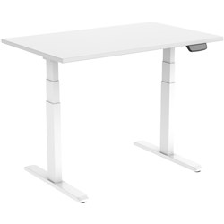 Ergovida Sit-Stand Desk Straight Electric White Frame White 1800x750mm Top