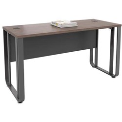 OM Premier Rectangular Desk Metal Frame W1500xD750xH720mm Frame Regal Walnut / Charcoal