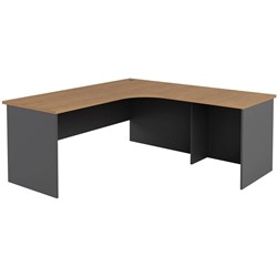 OM Premier 2 Piece Radial Right Hand Side Return Workstation 1800Hx700Wx720mmD