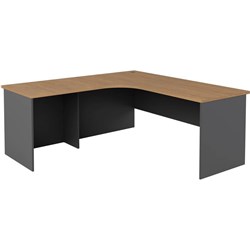 OM Premier 2 Piece Radial Left Hand Side Return Workstation 1800Hx700Wx720mmD