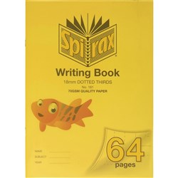 Spirax Writing Book 161 335X240mm 64 pages 18mm Dotted thirds