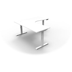 Rapidline B+CNR1P1515 NW/WS Boost + Corner Workstation White Frame White Top