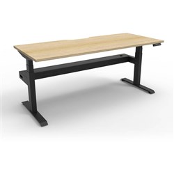Rapidline B+1PCT1575 NO/BL Single Workstation Natural Oak Top Black Base