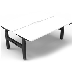 Rapidline B+2P1275 NW/BL Boost+Back To Back Workstation Natural White Top Black Base