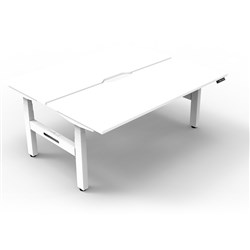 Rapidline B+2P1275 NW/WS Boost+Back To Back Workstation Natural White Top White Base