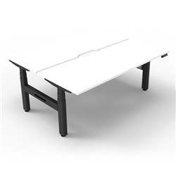 Rapidline B+2P1575 NW/BL Boost+Back To Back Workstation Natural White Top Black Base