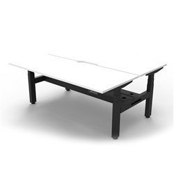 Rapidline B+2PCT1575 NW/BL Boost+Back To Back Workstation Natural White Top Black Base