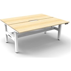 Rapidline B+2PCT1875 NO/WS Boost+Back To Back Workstation Natural Oak Top White Base
