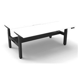 Rapidline B+2PCT1875 NW/BL Boost+Back To Back Workstation Natural White Top Black Base