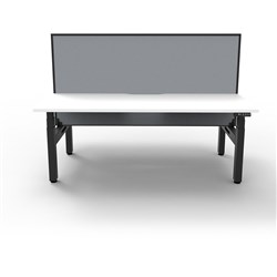 Rapidline B+2PWS1575 NW/BL Boost+Back To Back Workstation Natural White Top Black Base