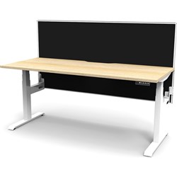 Rapidline B+1PWS1875 NO/WS Boost+ Single Workstation Natural Oak Top White Base