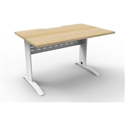 Rapidline Span Workstation 1200Wx750mmD Natural Oak & White