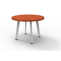 Rapid Eternity Round Coffee Table 450Hx600mmD Cherry Top White Satin Base