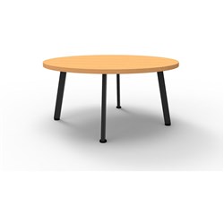 Rapid Eternity Round Coffee Table 450Hx900mmD Beech Top Black Base