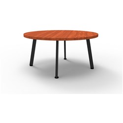Rapid Eternity Round Coffee Table 450Hx900mmD Cherry Top Black Base