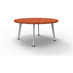 Rapid Eternity Round Coffee Table 450Hx900mmD Cherry Top White Satin Base