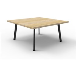 Rapidline Eternity Coffee Table 450Hx900wx900mmD Natural Oak Top Black Base