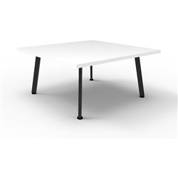 Rapidline Eternity Coffee Table 450Hx900wx900mmD Natural White Top Black Base