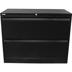 Rapidline GO Lateral Filing  Cabinet 2 Drawer 705Hx900Wx473mmD Black