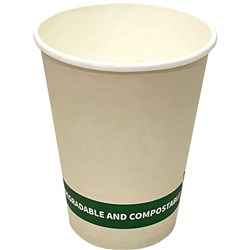 Earth Single wall paper cup 12oz white, pack of 50 pack of 50