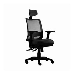 Sylex Epic High Back Office Chair Arms Mesh Back With Arms Black